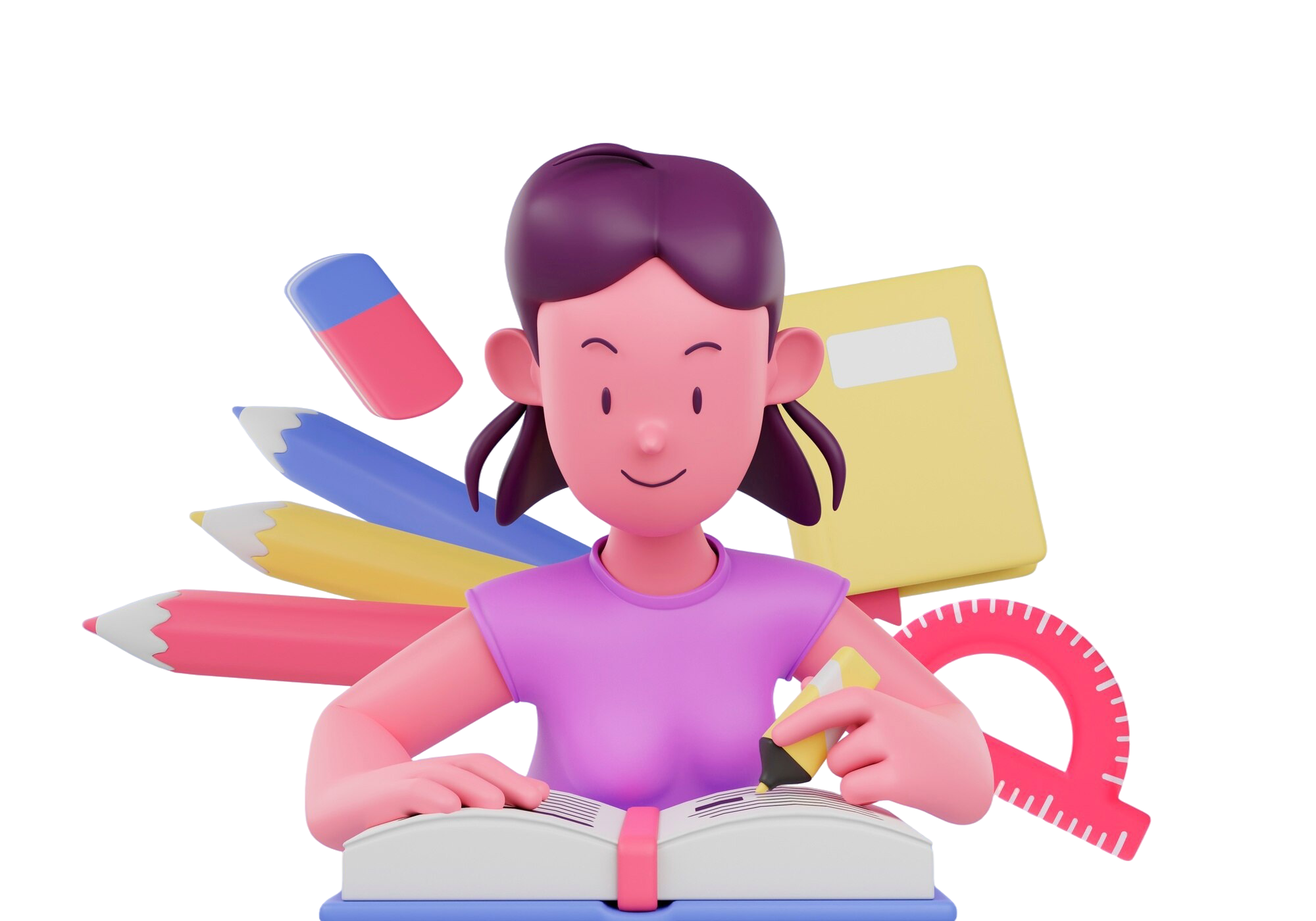 education concept with woman reading